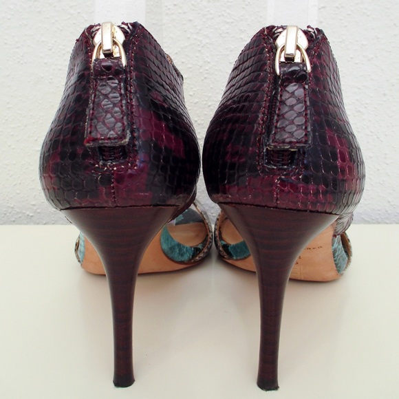 Elaine Turner Multicolor Snakeskin Heel Si… - Picture 5 of 15